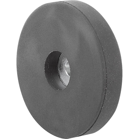 Kipp Magnet Shallow Pot Magnet M05 Ndfeb, Round, Comp:Rubber, Comp:Black, D=66 K0563.05